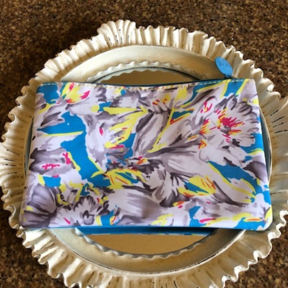 Spring Floral Blue & White Ipsy Cosmetic Bag